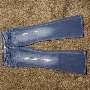 Distressed Blue asphalt Memphis style jeans